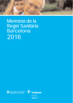 Memòria de la Regió Sanitària Barcelona ( 2016 )