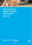 Memòria de la Regió Sanitària Barcelona ( 2014 )