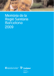 Memòria de la Regió Sanitària Barcelona ( 2009 )