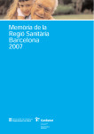 Memòria de la Regió Sanitària Barcelona ( 2007 )